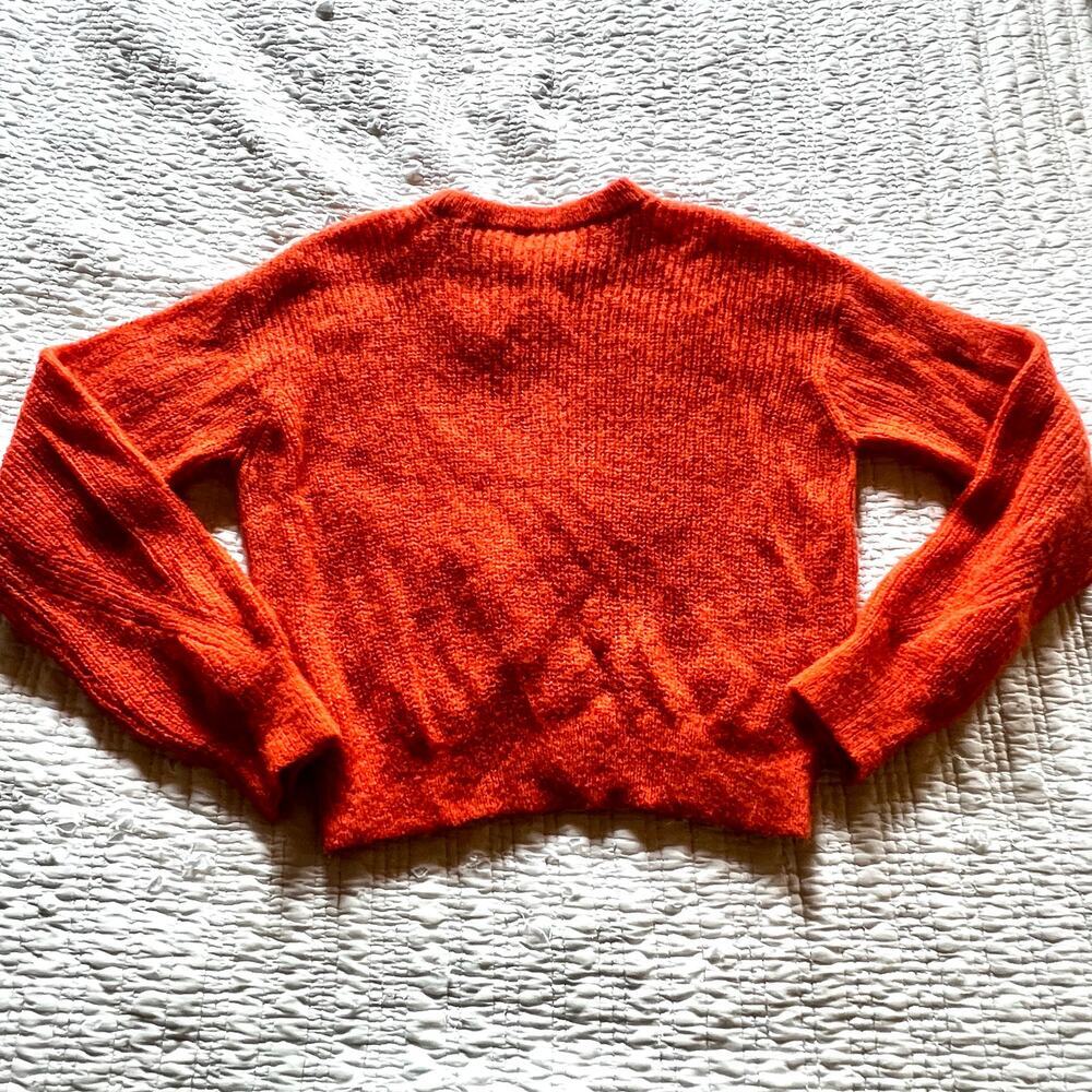 Veronica beard melinda crew neck sweater deep orange size S - Picture 11 of 11
